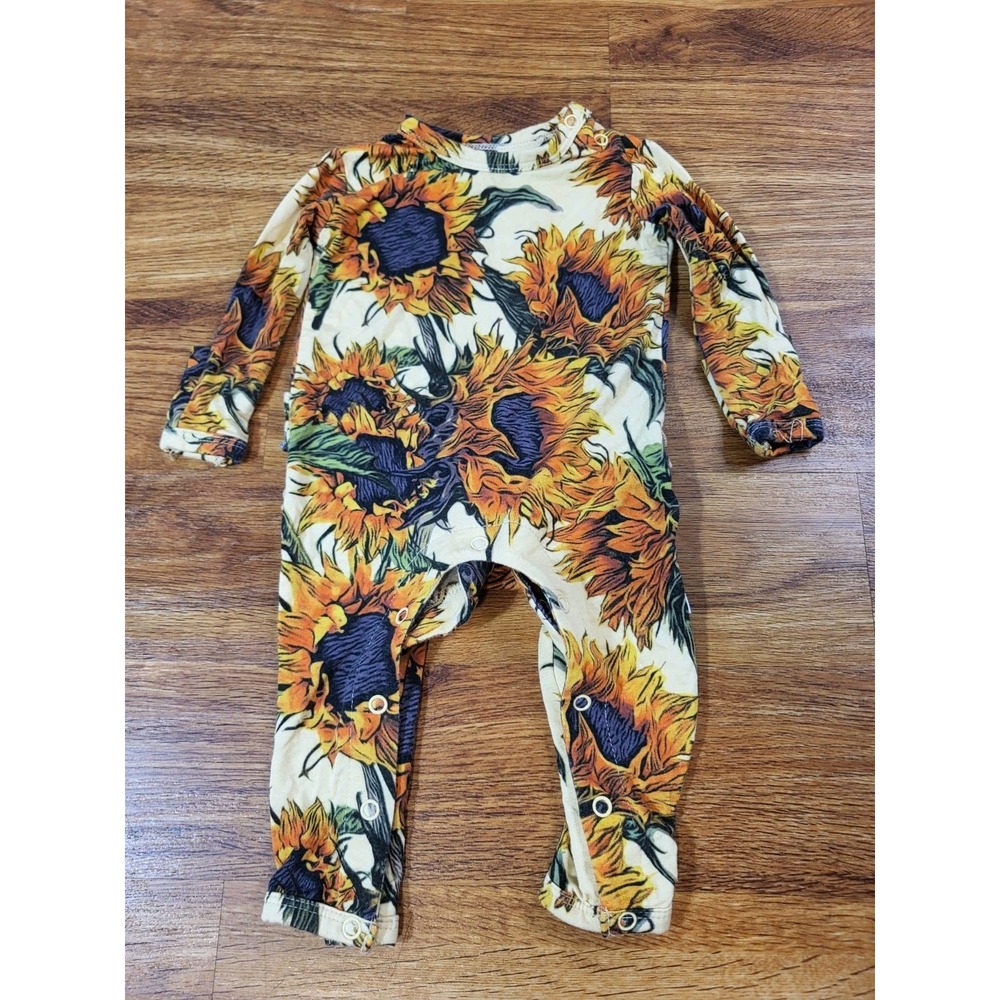 Posh Peanut Size NB Sunflower Ruffle Bum 1 Piece Bamboo